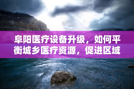 阜阳医疗设备升级，如何平衡城乡医疗资源，促进区域均衡发展？