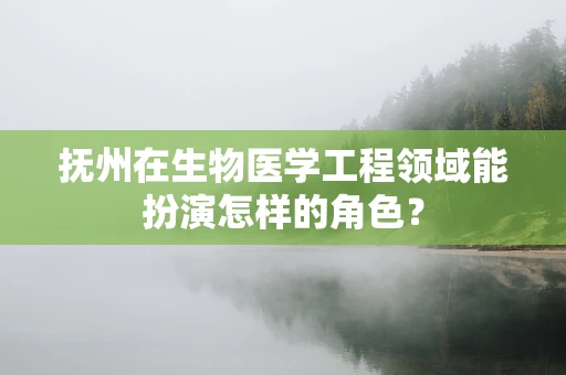 抚州在生物医学工程领域能扮演怎样的角色？